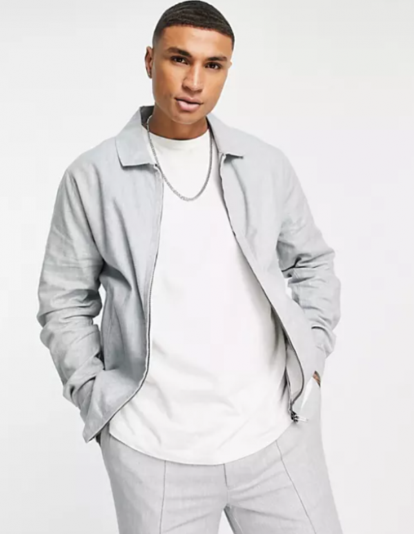 Harrington jacket dengan warna pastel